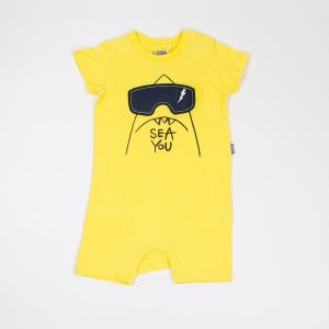 אורברול תינוקות בנים בצבע צהוב