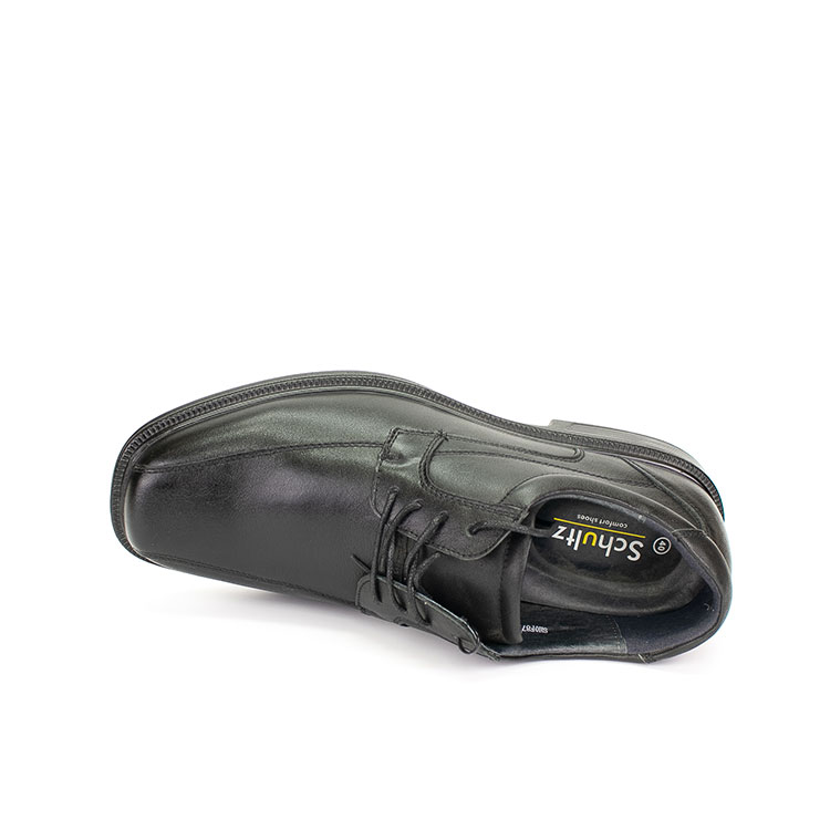 נעליים לגברים אלגנטתיות SHOF87712 מעור עם שרוכים בצבע שחור SCHULTZ