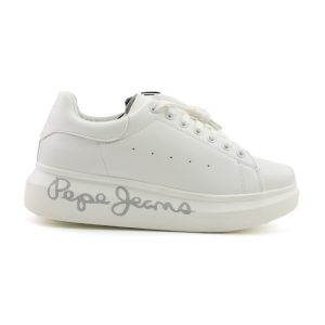 פפה-גינס P9834121 סניקרס לנשים , נעליי ספורט בצבע לבן לנשים ,הדגם הקלאסי של המותג פפה-ג׳ינססניקרס נעל ספורט , נעל בעיצוב הורס , סוליה רכה ונוחה 