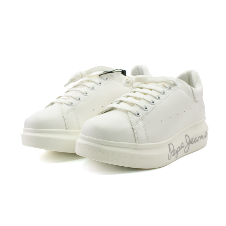 פפה-גינס P9834121 סניקרס לנשים , נעליי ספורט בצבע לבן לנשים ,הדגם הקלאסי של המותג פפה-ג׳ינססניקרס נעל ספורט , נעל בעיצוב הורס , סוליה רכה ונוחה 