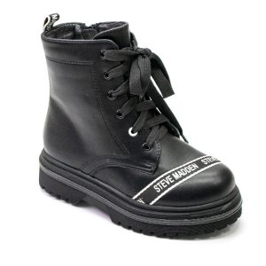 M120377 מגפיים לילדות , בצבע שחור STEVE MADDEN , מגפיים ספורטיביות , נוחות כמו נעלי ספורט , באיכות יוצאה דופן , מגפיים מבית סטיב מאדן מוקוריות